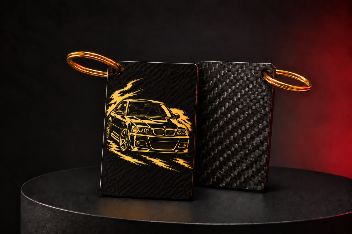 BMW E46 Carbon Fibre Keyring