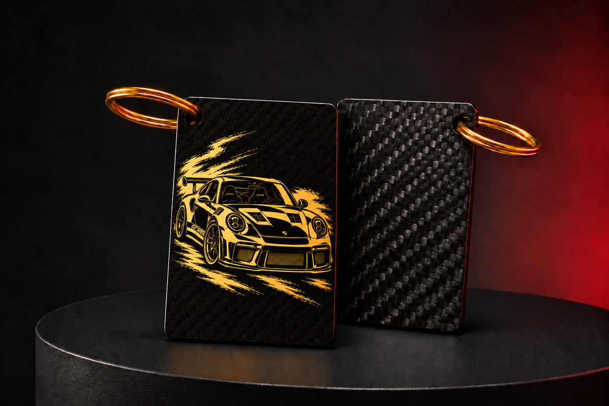 Porsche 911 GT3 RS Carbon Fibre Keyring